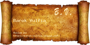 Barok Vulfia névjegykártya